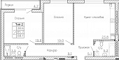 2-комнатную квартиру №59, 88,1 кв. м, на ул Генерала Круковского, 4, первый этаж