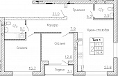 2-комнатная квартира, №60, 74,8 кв. м, на ул Генерала Круковского, 4, первый этаж